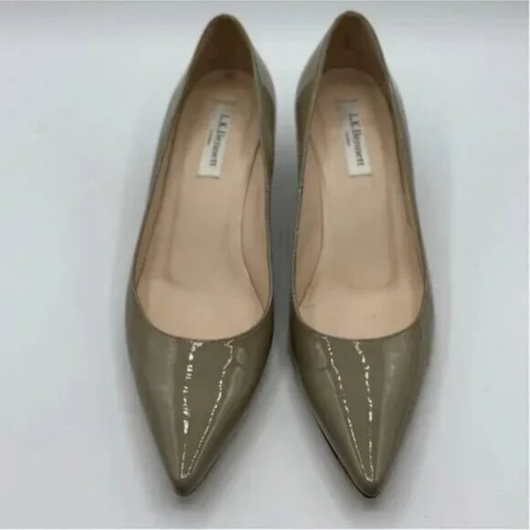 LK Bennett Women's Audrey Pointed-toe Patent Leather Court Shoes Size 40 - Picture 6 of 9